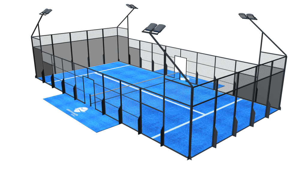 modello campo padel regolamentare tennis como